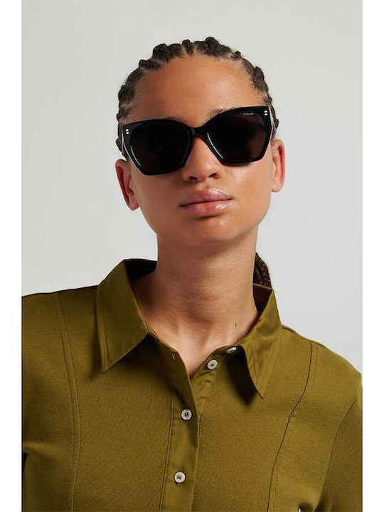 Polaroid Women Sunglasses With Brown Tartaruga Horn-Rimmed Frame And Brown Polarized Lens PLD4198/S/X 086/LA