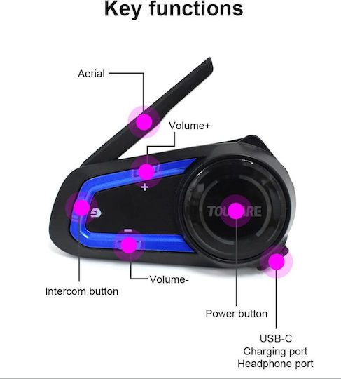 Toucare V10 Единичен Интерком За Машинна Комуникация С Bluetooth