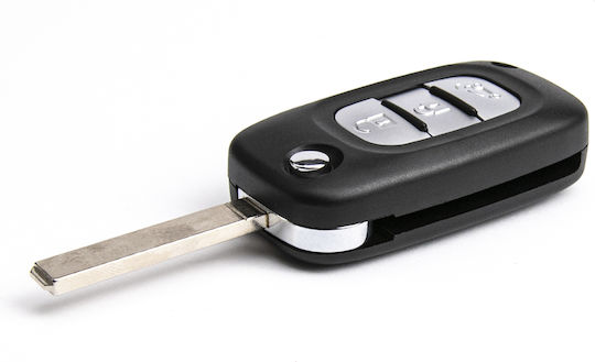 Foldable Car Key Shell with 3 Buttons for Smart