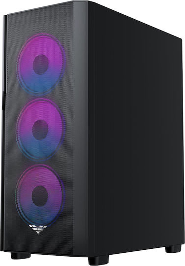 Preyon Nest Aero Gaming Full Tower Κουτί Υπολογιστή με Πλαϊνό Παράθυρο και ARGB Φωτισμό Μαύρο
