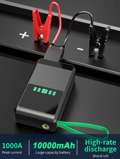 TCCBAC CC228 Portable Car Battery Jump Starter 10000mAh with Power Bank / USB / Pump / Φακό 12V