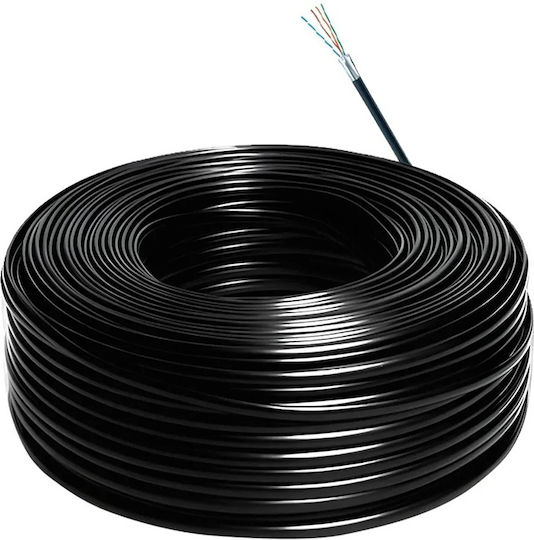 Καλωδιο Utp Χαλκινο 0.5mm Cat 5e 305m Μαυρο Hikvisision