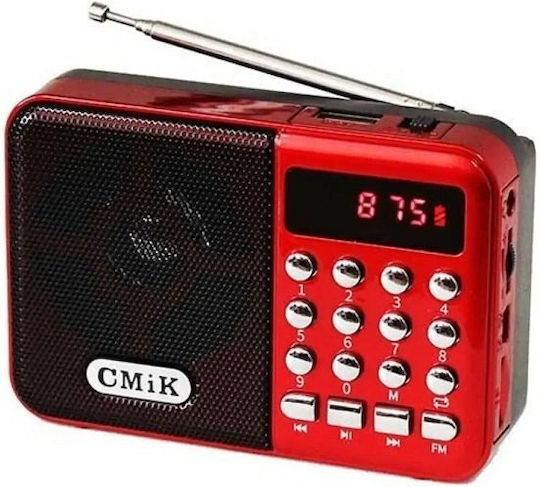 Cmik MK-066BT Ραδιοφωνάκι Επαναφορτιζόμενο με USB Κόκκινο