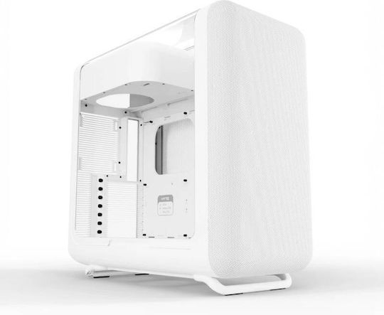 HYTE X50 Геймърско Midi Tower Компютърна Кутия със Страничен Прозорец Снежнобяла