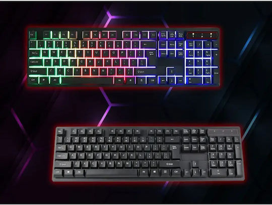 AT06207 Gaming Πληκτρολόγιο με RGB φωτισμό (Αγγλικό US)
