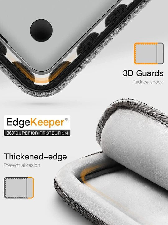 Inateck 360° Protection Σετ με Τσαντάκι Αδιάβροχη Θήκη για Laptop 14" σε Γκρι χρώμα