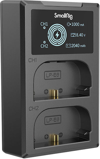 SmallRig Διπλός Φορτιστής Μπαταρίας Lp-e6nh