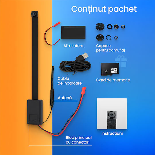 Hidden Camera Mini WiFi 1080p with Memory Card Slot