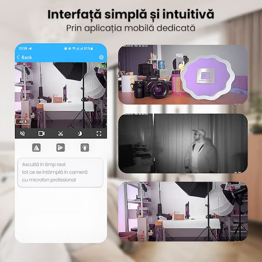 Cameră Ascunsă Watch WiFi Ceas 1080p cu Slot pentru Card de Memorie