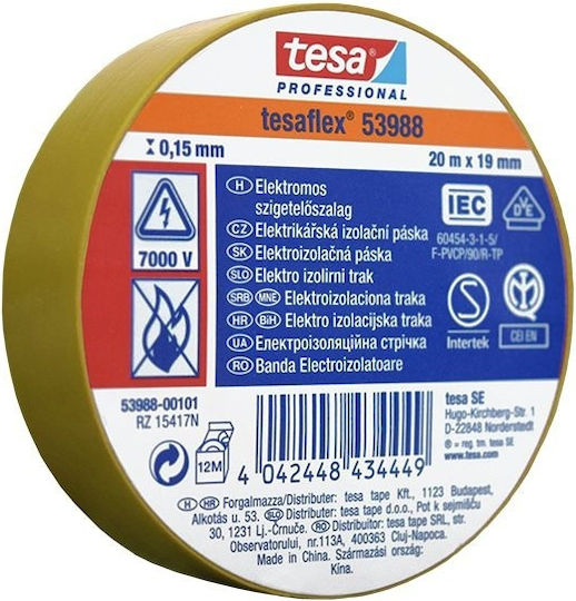Tesa Insulation Tape 10pcs Tesaflex Yellow