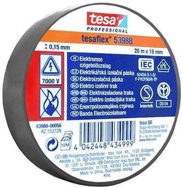 Tesa Isolierband 10Stück Tesaflex Gray