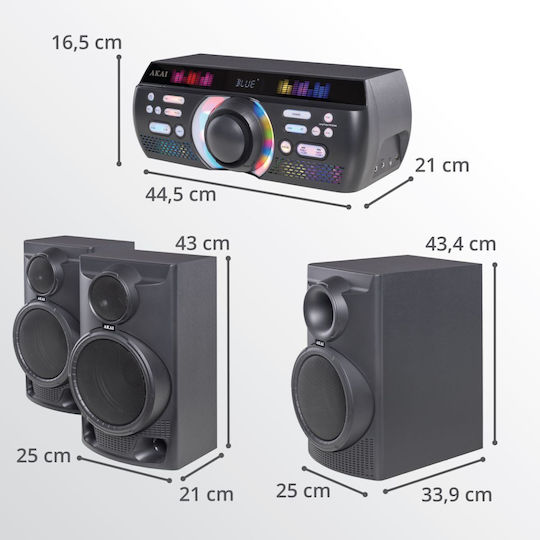 Akai Proffesional Аудиосистема 3.1 180W с CD Player и Bluetooth