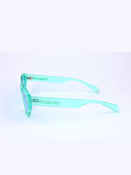Polaroid Damen Sonnenbrille mit Türkis Kunststoff Gestell und Blau Polarisiert Linse PLD6051/G/S TUR/QU