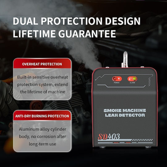 Smoke Leak Detector Professional Testing Evap Systems Automotive Pipes Intake Exhaust Ανιχνευτής Διαρροών Καπνού