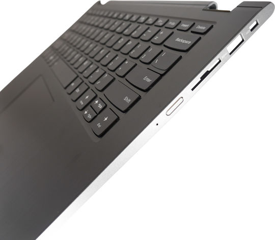 Laptop-Tastatur Keyboard Palmrest Lenovo Ideapad Yoga 530-14arr 81h9 81h9000bau 81h9005pau Flex 6-14arr 81ha Flex 6-14ikb 5cb0r47275 US Hintergrundbeleuchtetes Grau Code 40638usblpalm