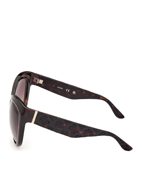 Guess Women's Sunglasses with Black Tartaruga Horn-Rimmed Frame and Brown Gradient Lens GU00130 52F