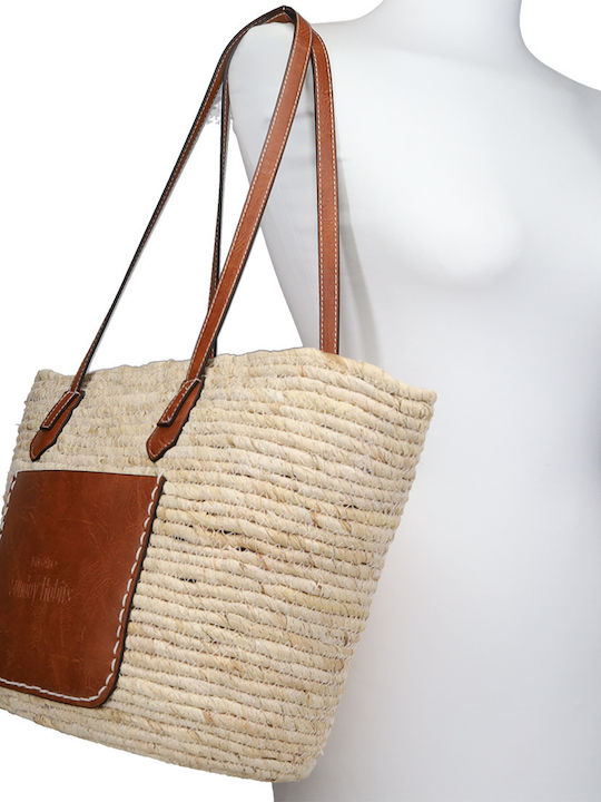 Straw Women's Bag Shoulder Beige