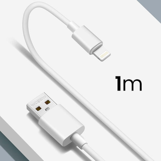 Cablu Grab 'n Go USB-A La Lightning 1m Must Havz Model Transfer Rapid Alb