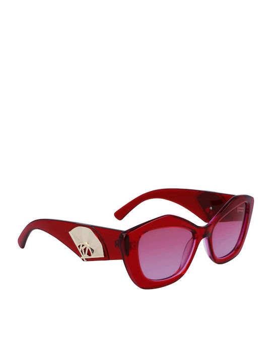 Karl Lagerfeld Women's Sunglasses with Red Plastic Frame and Red Gradient Lens KL6127S-626