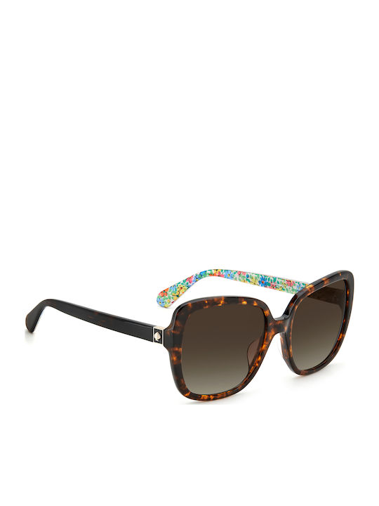 Kate Spade Wilhemina Women's Sunglasses with Brown Tartaruga Plastic Frame and Brown Gradient Lens