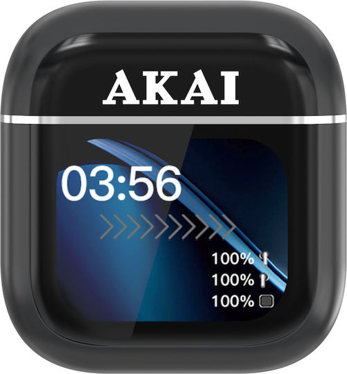 Akai Proffesional BTE-J600BK In-ear Bluetooth Handsfree Earphones with Charging Case Black