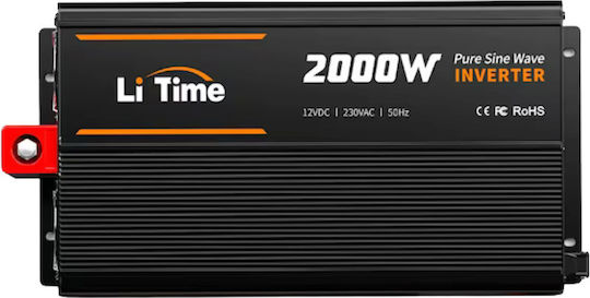 Taggo Invertor Auto Unda sinusoidală pură 2000W pentru Convertirea 12V DC în 230V AC