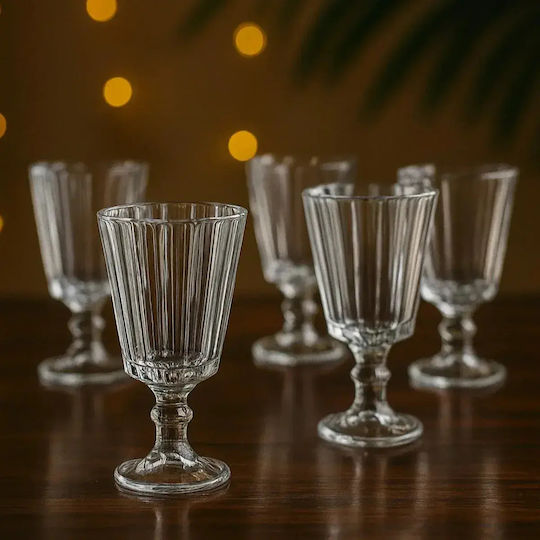 Set de pahare pentru Vin Alb din Sticlă Cu picior 61ml 6buc
