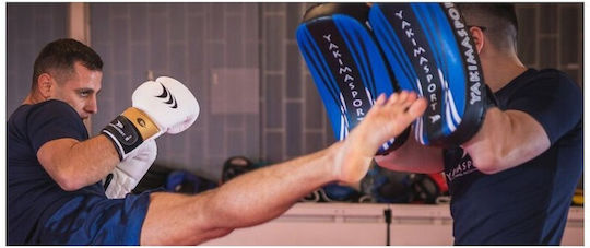 Yakimasport Lion Γάντια Πυγμαχίας από Συνθετικό Δέρμα για Αγώνα Λευκά