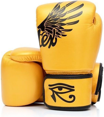 Fairtex Falcon Boxing Gloves Leather for Match Yellow