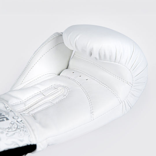 Boxing Pro Jack Broughton 1743 Boxhandschuhe aus Synthetikleder für Kampf Weiß