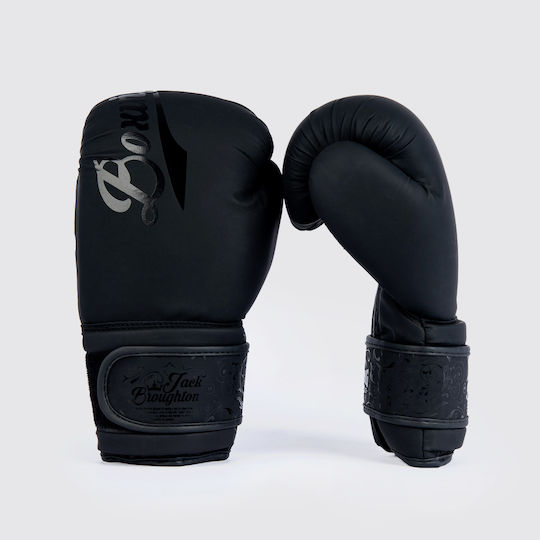 Boxing Pro Jack Broughton 1743 941002 Mănuși de Box din Piele Sintetică pentru Competiție Negre
