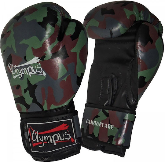 Olympus Sport Camo Boxhandschuhe aus Synthetikleder für Kampf Schwarz