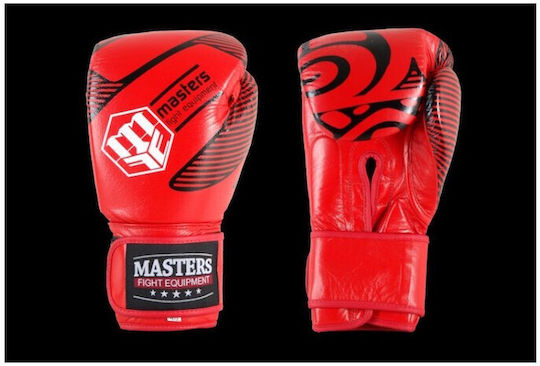 Sport Masters Boxhandschuhe aus Leder Rot