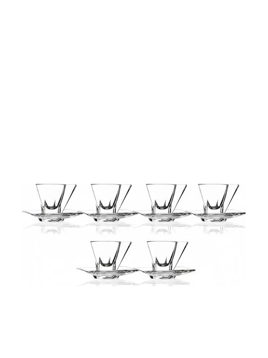 Σετ Φλιτζάνια Espresso Γυάλινα Διάφανα 150ml 6τμχ