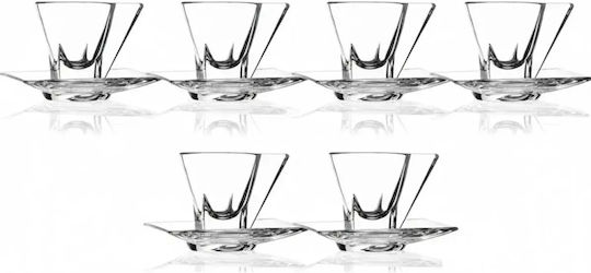 Set Căni Espresso De sticlă Transparente 150ml 6buc
