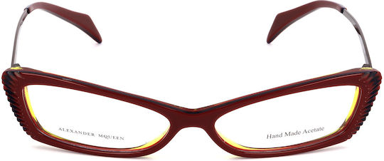 Alexander McQueen Plastic Eyeglass Frame Yellow