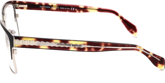 Alexander McQueen Plastic Eyeglass Frame Black