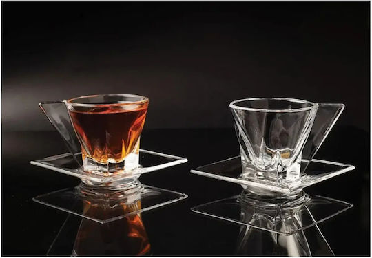 Set Căni Espresso De sticlă Transparente 150ml 6buc