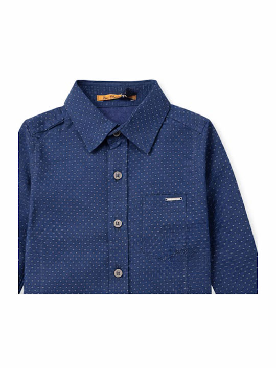 Kinder Hemd Langarm Blau