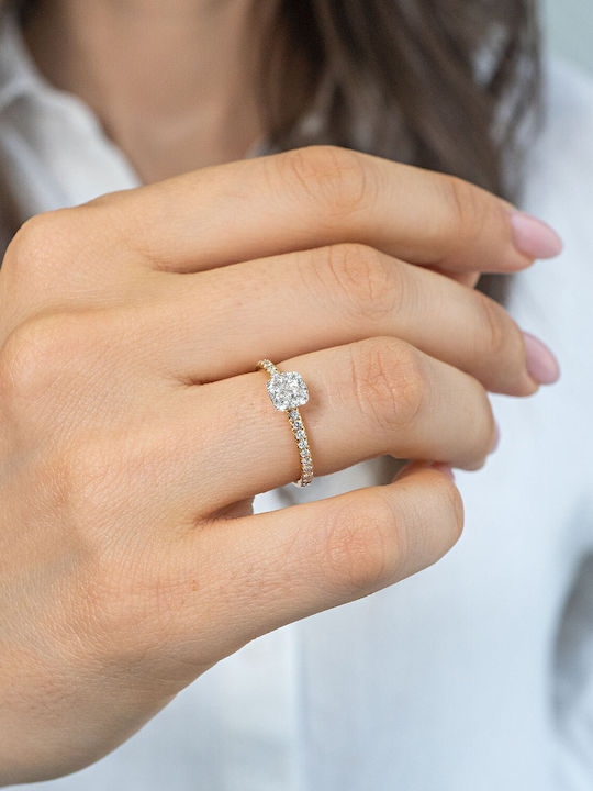 Diamond Group Μονόπετρο από Χρυσό 18Κ Diamond Group Μονόπετρο από Χρυσό 18Κ