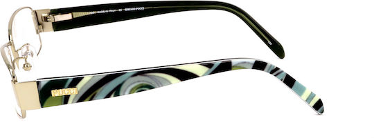 Emilio Pucci Metal Eyeglass Frame Gold EP2136 320