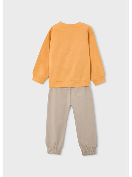 Kids Sweatpants Set Peach 2pcs