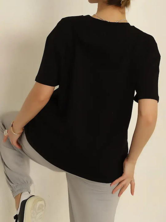 Γυναικείο Oversized T-shirt Μαύρο