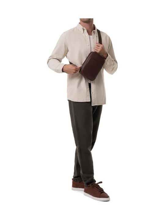 Leather Men's Bag Sling Brown