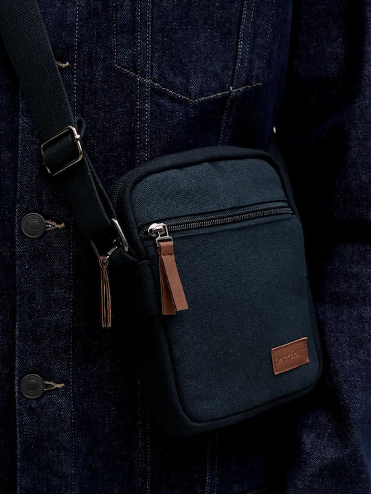 Jacpascal Herrentasche Schulter / Crossbody Marineblau