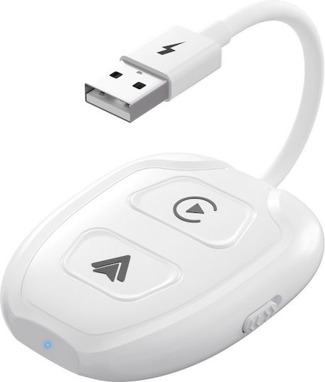 Wireless Adapter Tht-020-9-1 Apple Carplay Android Auto Usb-type-c Dongle 5g Wifi Bluetooth Automatic Connection White