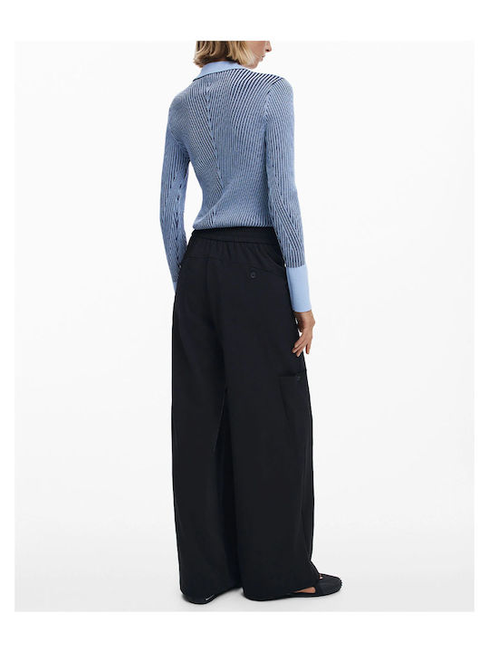 Late Dama Tesatura Pantaloni Negru
