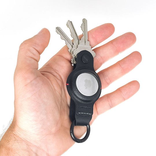 KeySmart Case Leather for AirTag in Black color