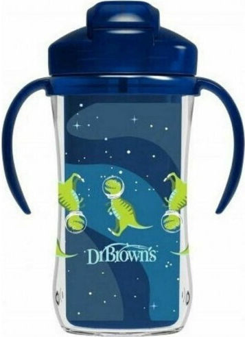 Dr. Brown's Toddler Plastic Cup Blue Blue Dinosaurs 300ml For 12m+