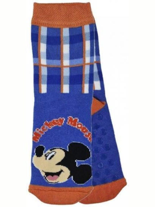 Disney Παιδικές Κάλτσες Αντιολισθητικές Mickey Μπλέ Disney Παιδικές Κάλτσες Αντιολισθητικές Mickey Μπλέ